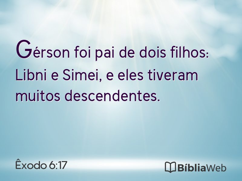 Êxodo 6:17 em imagem para compartilhar