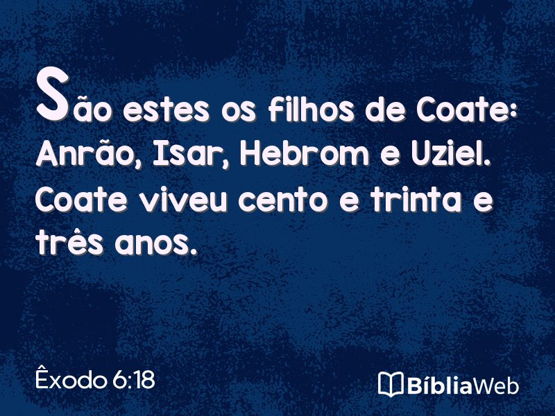 Êxodo 6:18 em imagem para compartilhar
