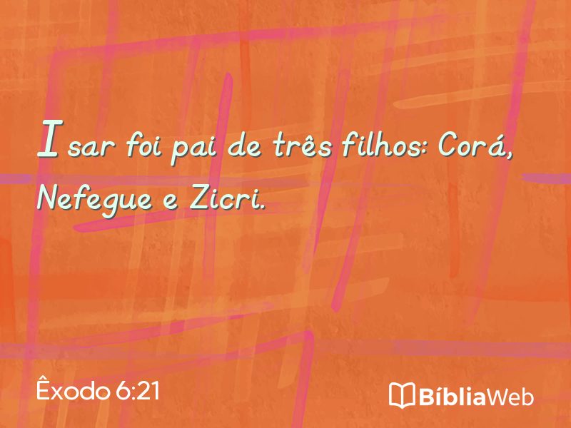 Êxodo 6:21 em imagem para compartilhar