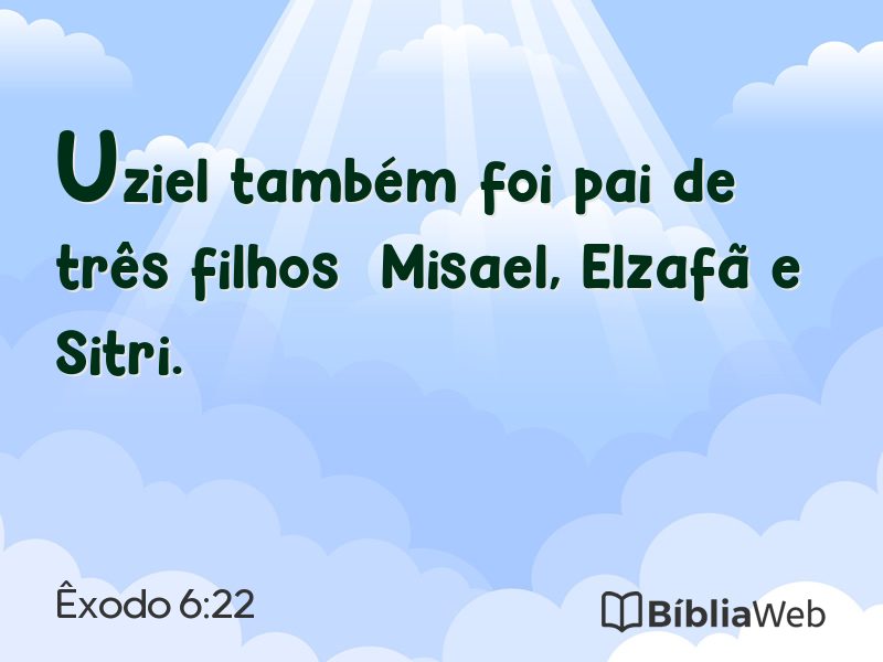 Êxodo 6:22 em imagem para compartilhar