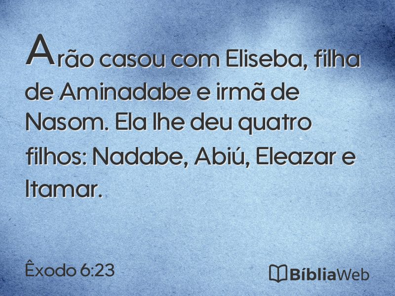 Êxodo 6:23 em imagem para compartilhar