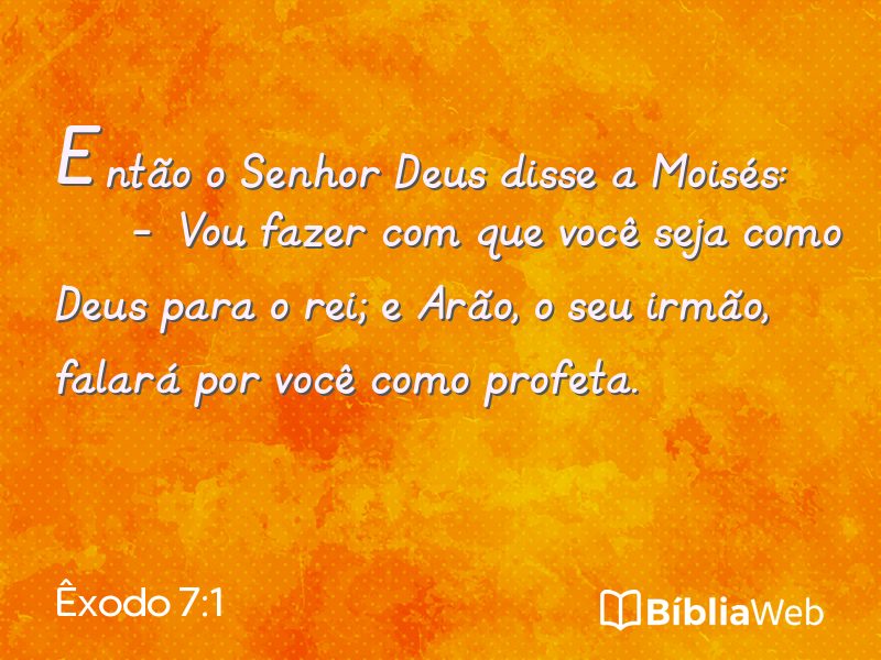 Êxodo 7:1 em imagem para compartilhar