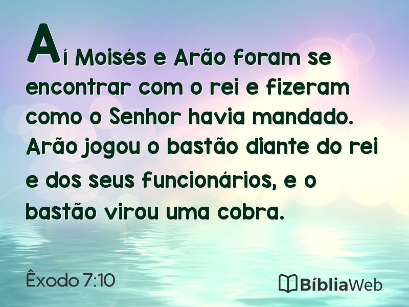 Êxodo 7:10 em imagem para compartilhar