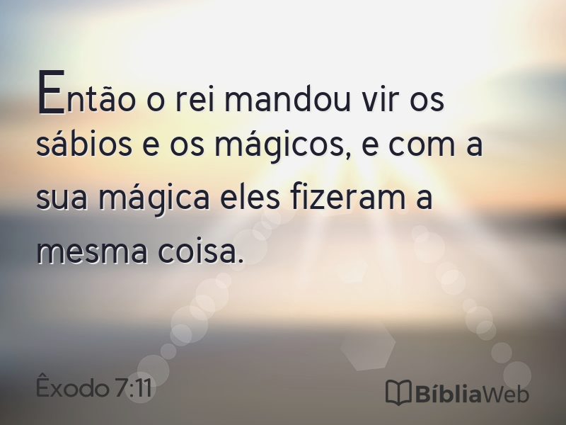 Êxodo 7:11 em imagem para compartilhar
