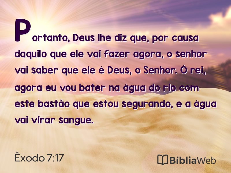 Êxodo 7:17 em imagem para compartilhar