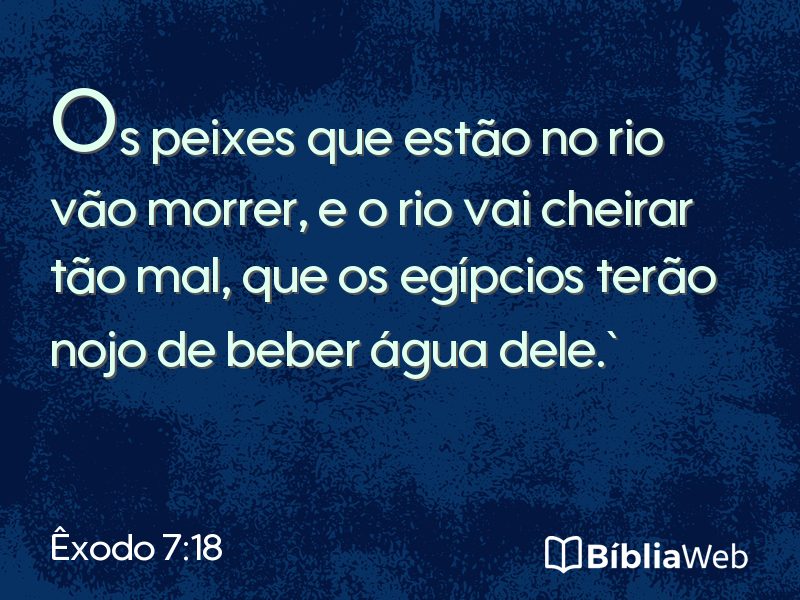 Êxodo 7:18 em imagem para compartilhar