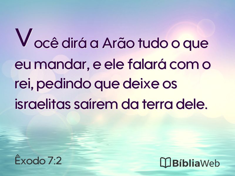 Êxodo 7:2 em imagem para compartilhar