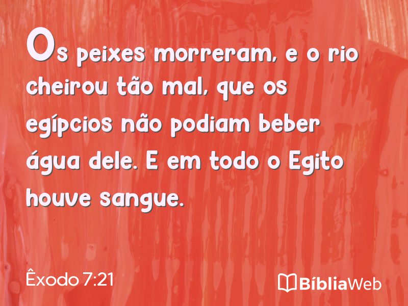 Êxodo 7:21 em imagem para compartilhar
