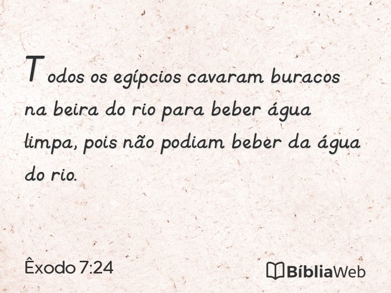 Êxodo 7:24 em imagem para compartilhar