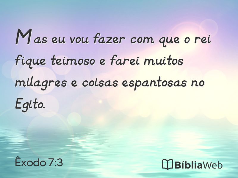 Êxodo 7:3 em imagem para compartilhar