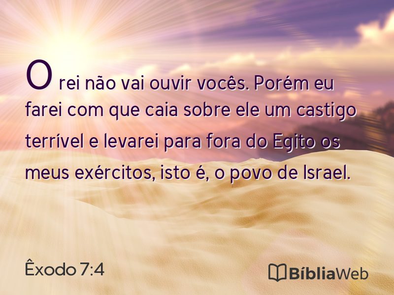 Êxodo 7:4 em imagem para compartilhar