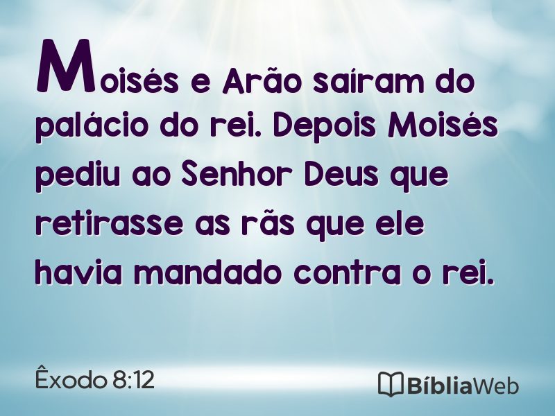 Êxodo 8:12 em imagem para compartilhar