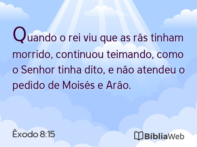 Êxodo 8:15 em imagem para compartilhar
