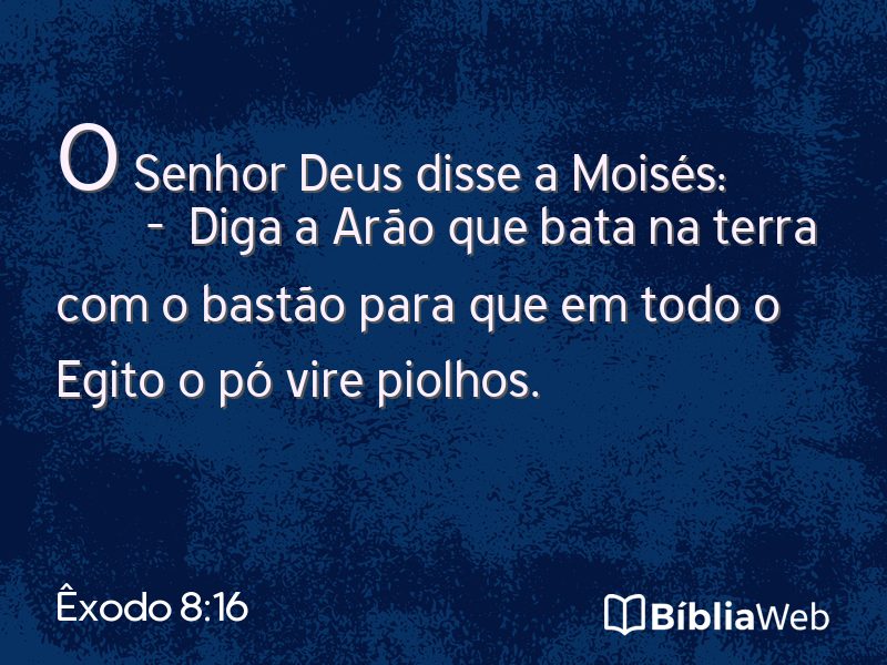 Êxodo 8:16 em imagem para compartilhar