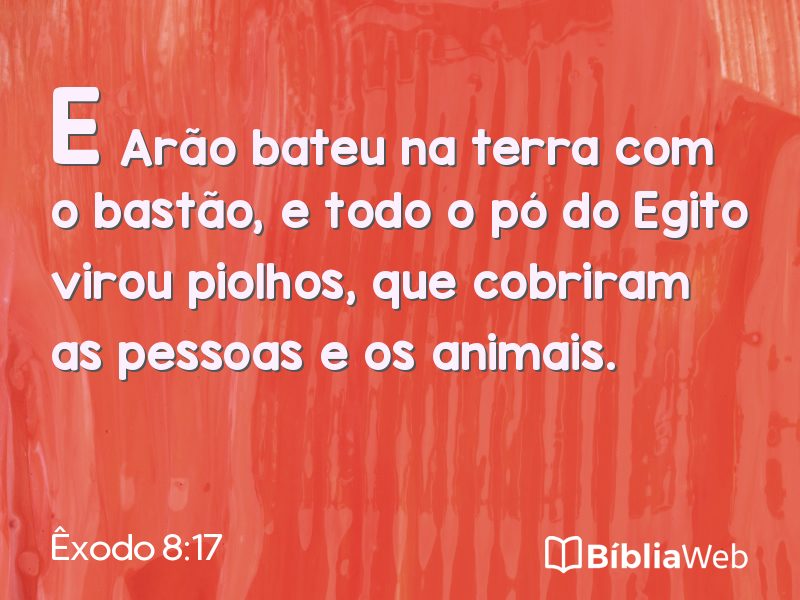Êxodo 8:17 em imagem para compartilhar