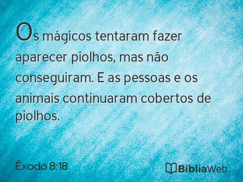 Êxodo 8:18 em imagem para compartilhar