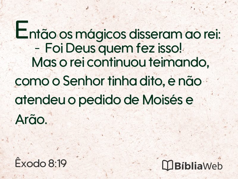 Êxodo 8:19 em imagem para compartilhar