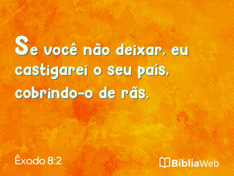 Êxodo 8:2 em imagem para compartilhar