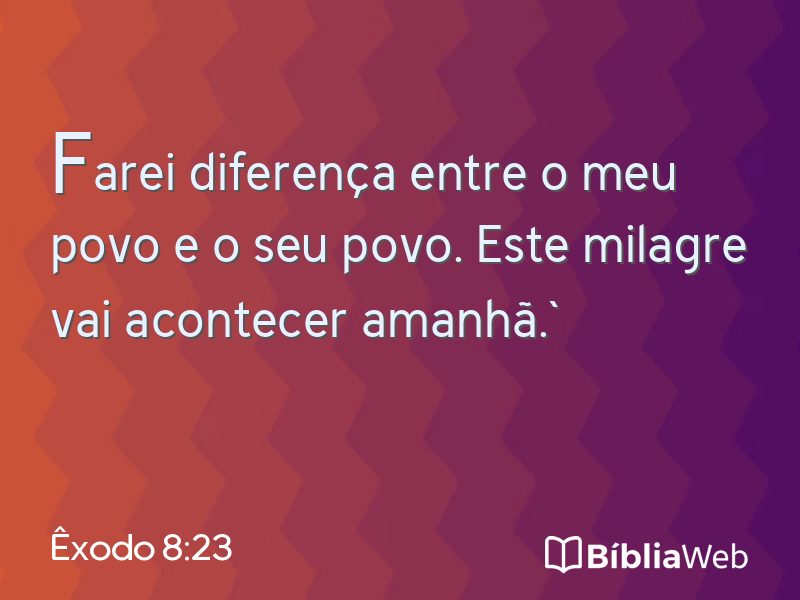 Êxodo 8:23 em imagem para compartilhar