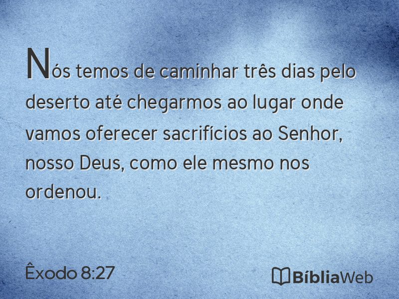 Êxodo 8:27 em imagem para compartilhar