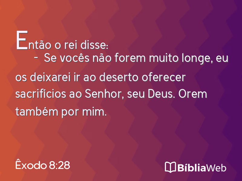 Êxodo 8:28 em imagem para compartilhar