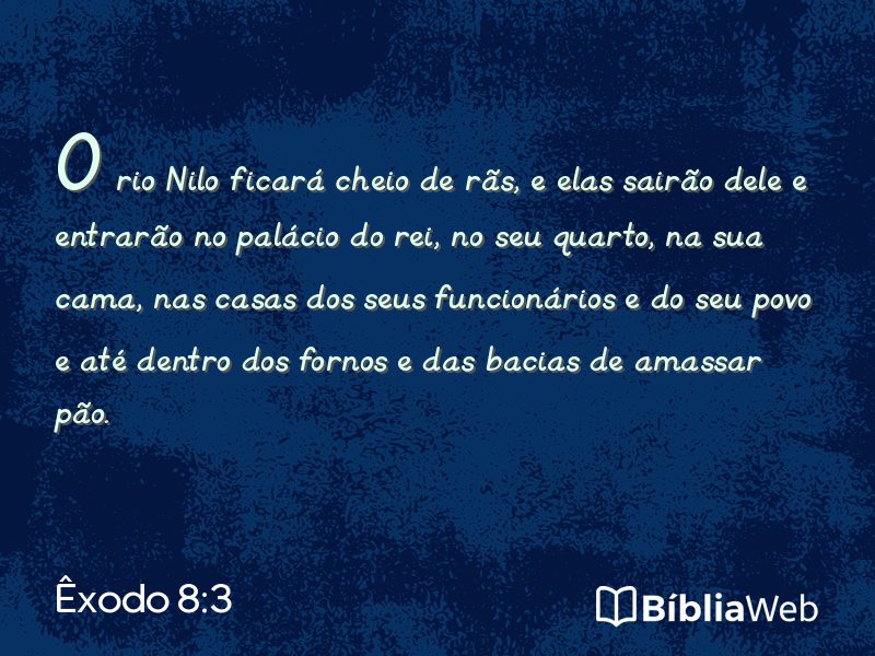 Êxodo 8:3 em imagem para compartilhar