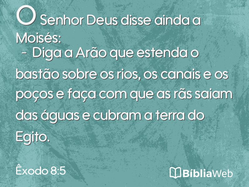 Êxodo 8:5 em imagem para compartilhar