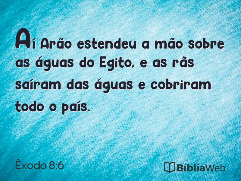 Êxodo 8:6 em imagem para compartilhar