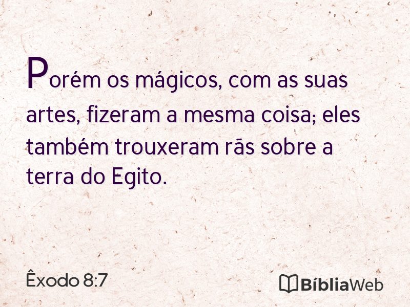 Êxodo 8:7 em imagem para compartilhar