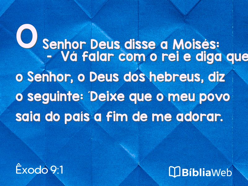 Êxodo 9:1 em imagem para compartilhar