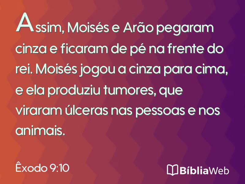 Êxodo 9:10 em imagem para compartilhar