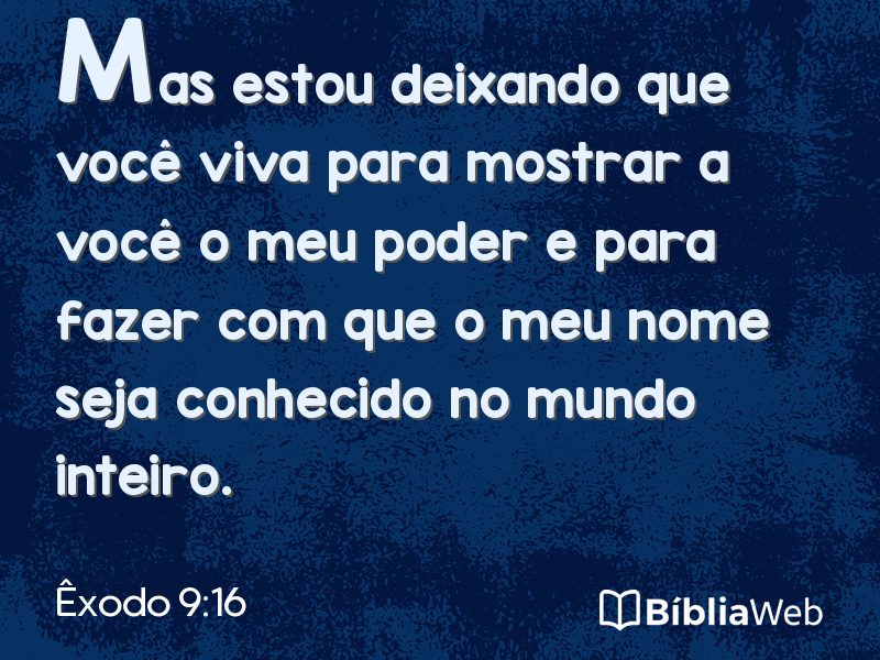Êxodo 9:16 em imagem para compartilhar