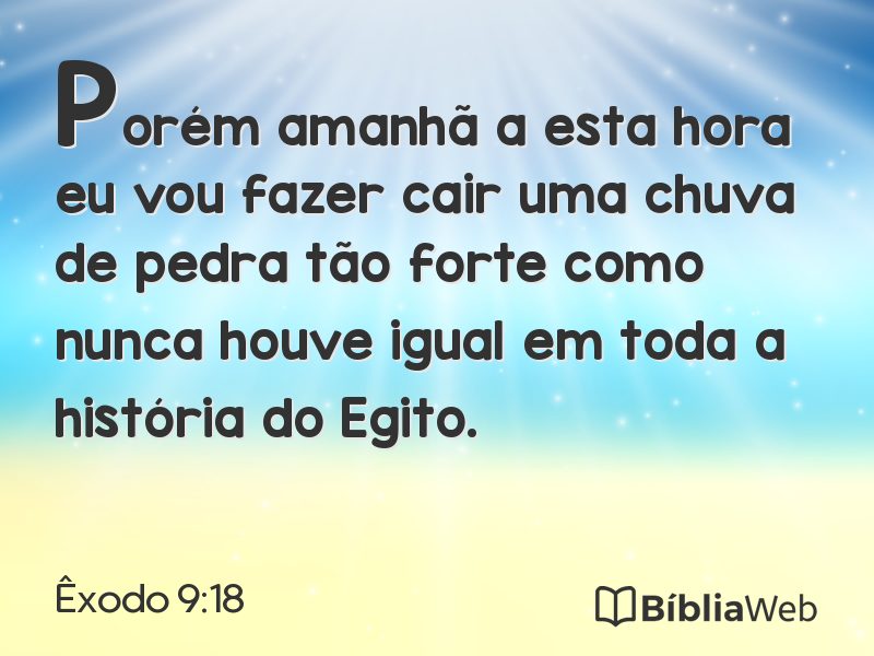 Êxodo 9:18 em imagem para compartilhar