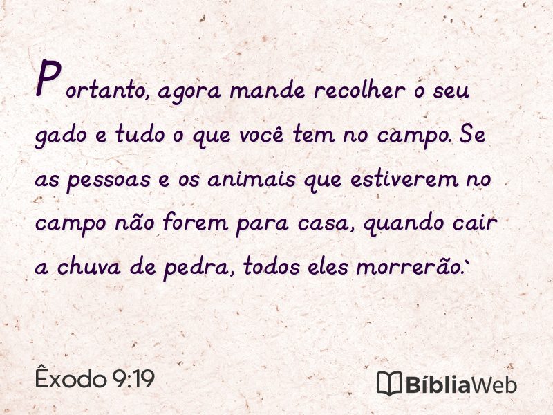 Êxodo 9:19 em imagem para compartilhar