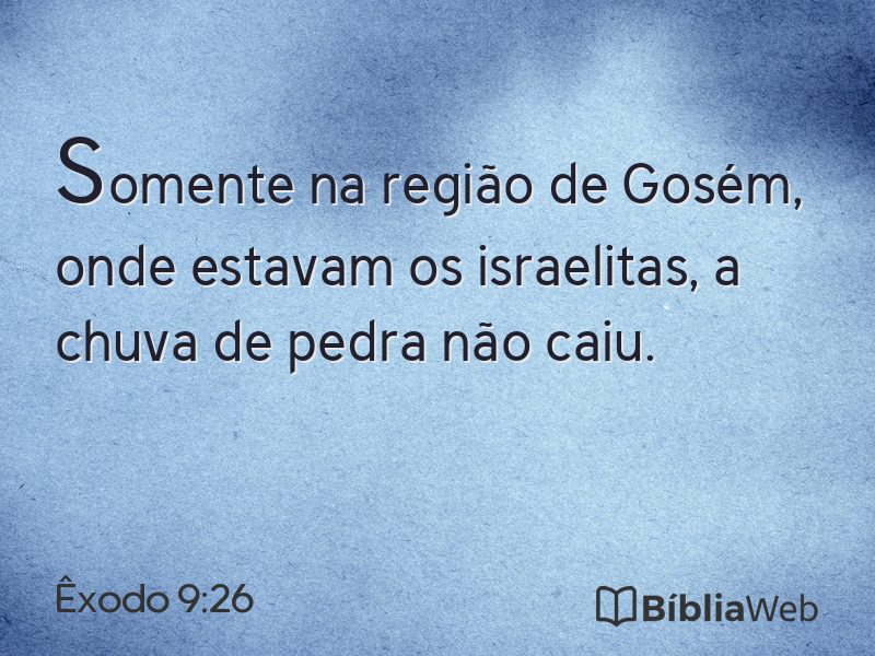 Êxodo 9:26 em imagem para compartilhar