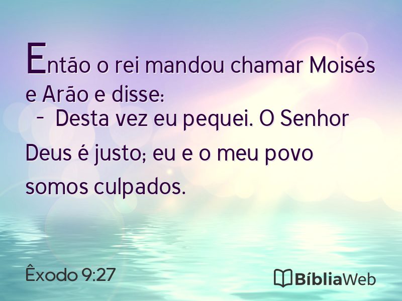 Êxodo 9:27 em imagem para compartilhar