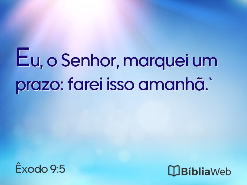 Êxodo 9:5 em imagem para compartilhar