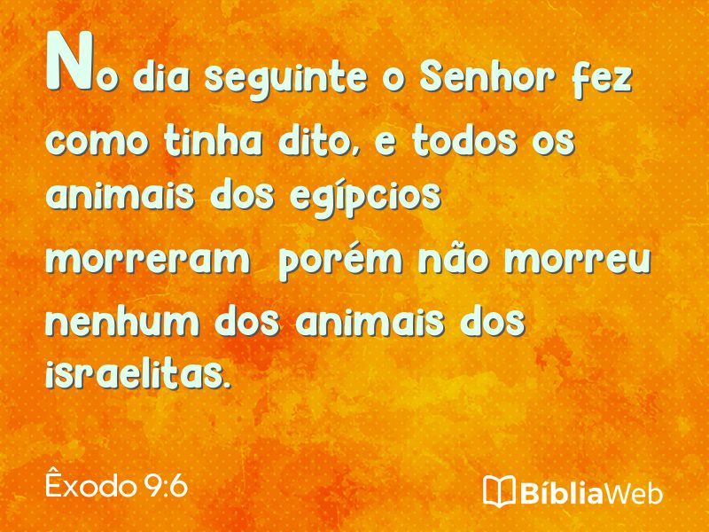 Êxodo 9:6 em imagem para compartilhar