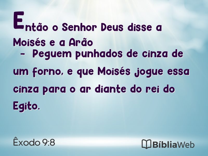 Êxodo 9:8 em imagem para compartilhar