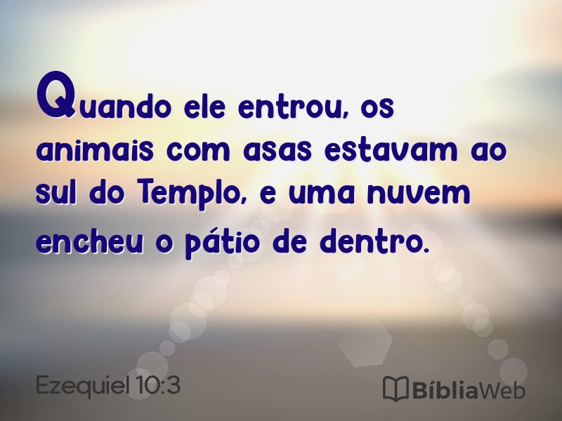 Ezequiel 10:3 em imagem para compartilhar