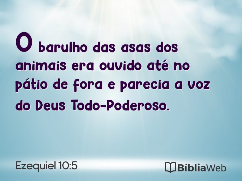 Ezequiel 10:5 em imagem para compartilhar