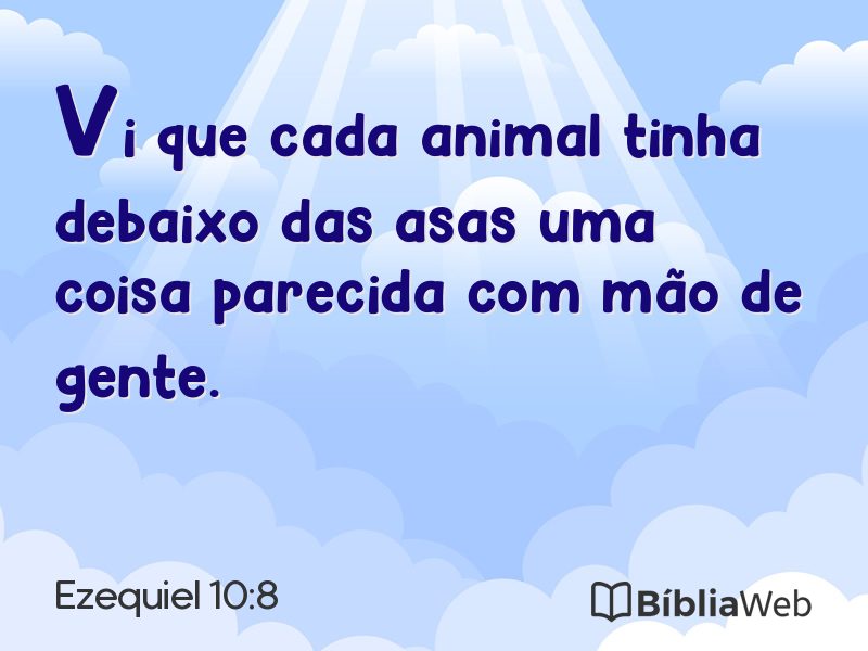 Ezequiel 10:8 em imagem para compartilhar