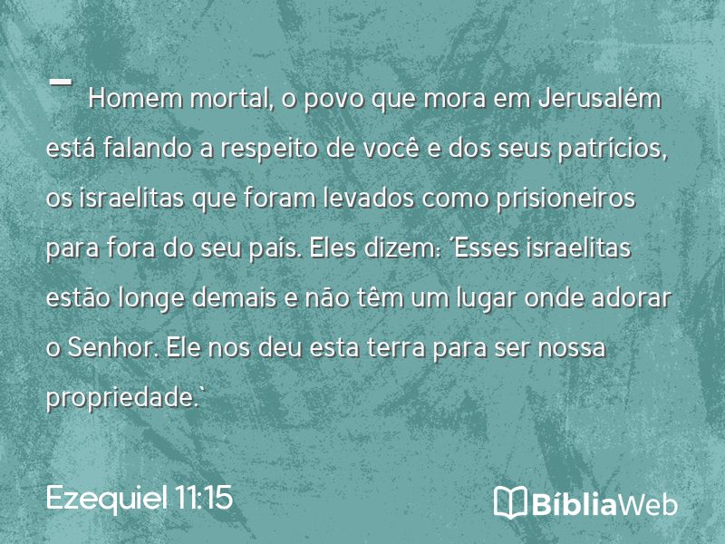 Ezequiel 11:15 em imagem para compartilhar