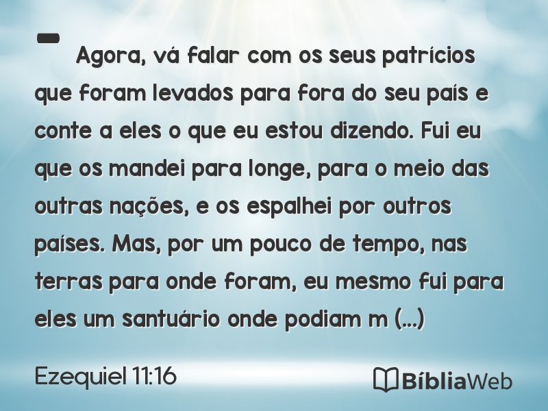 Ezequiel 11:16 em imagem para compartilhar
