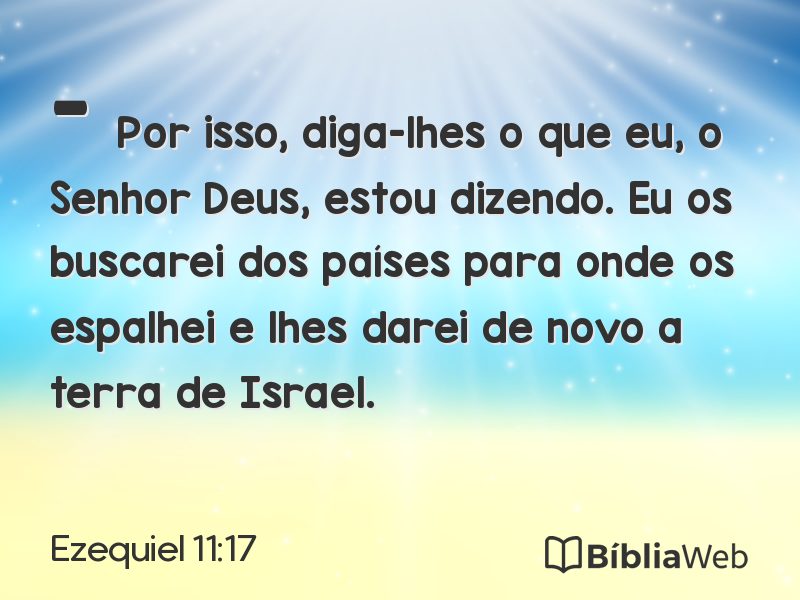 Ezequiel 11:17 em imagem para compartilhar