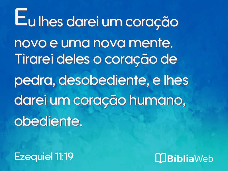 Ezequiel 11:19 em imagem para compartilhar