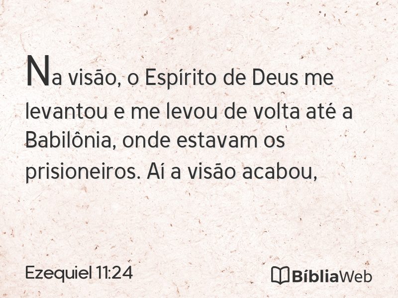 Ezequiel 11:24 em imagem para compartilhar