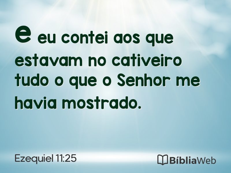 Ezequiel 11:25 em imagem para compartilhar