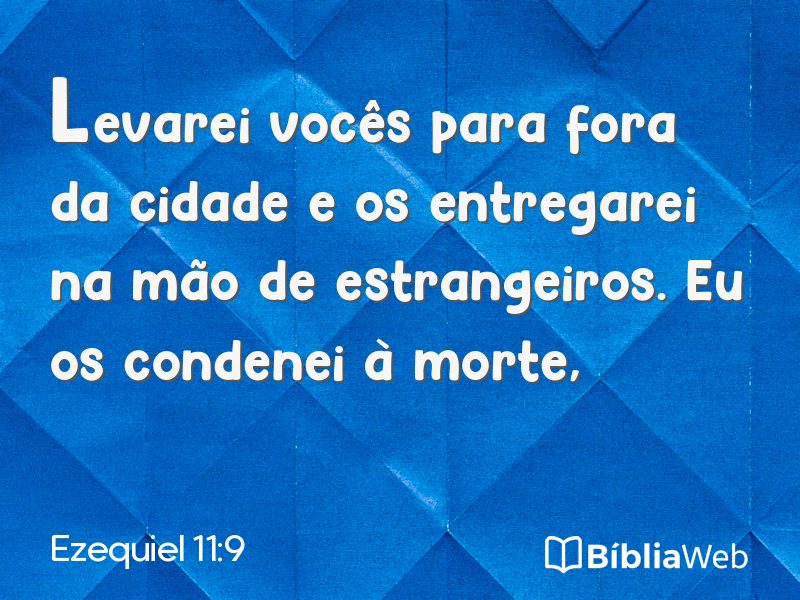 Ezequiel 11:9 em imagem para compartilhar