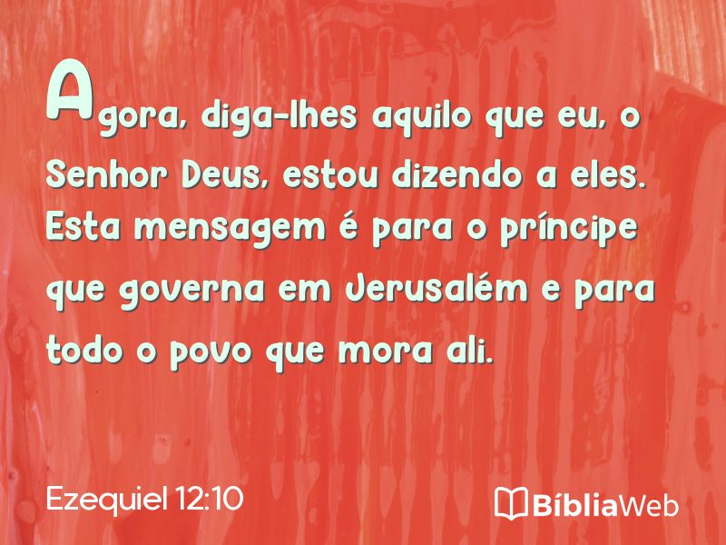 Ezequiel 12:10 em imagem para compartilhar